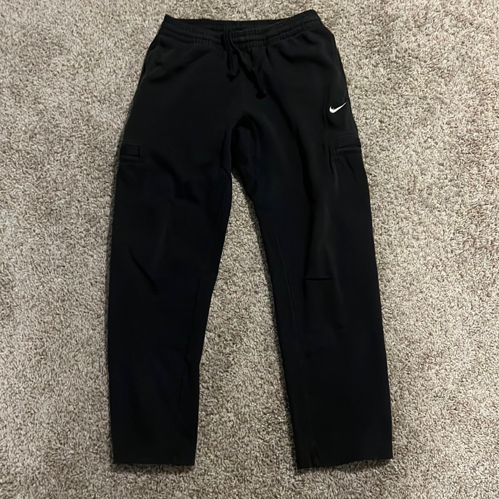 Nike Sweat Pants Mens Size Medium Black White Logo
